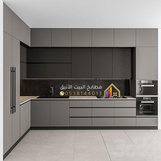 تفصيل مطبخ صغير المساحة بتصميم عملي في شقة بالمزاحمية